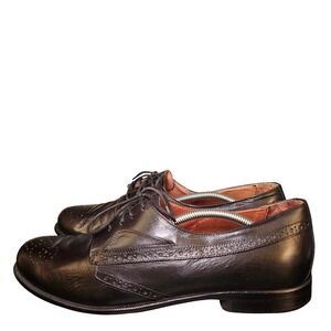 Vintage Cable & Co. Black Leather Wingtip Oxford Brogue Dress Shoe Men's 10.5 D